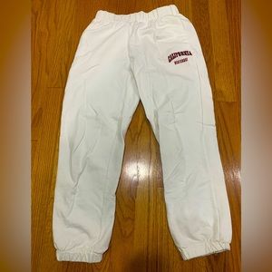 Kid Girls White Colored Sweatpants